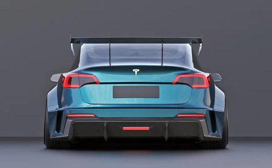 Robot Craftsman "HACKER" Widebody Rear Bumper & Rear Diffuser For Tesla Model 3 - Performance SpeedShop