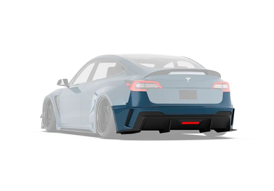 Robot Craftsman "HACKER" Widebody Rear Bumper & Rear Diffuser For Tesla Model 3 - Performance SpeedShop
