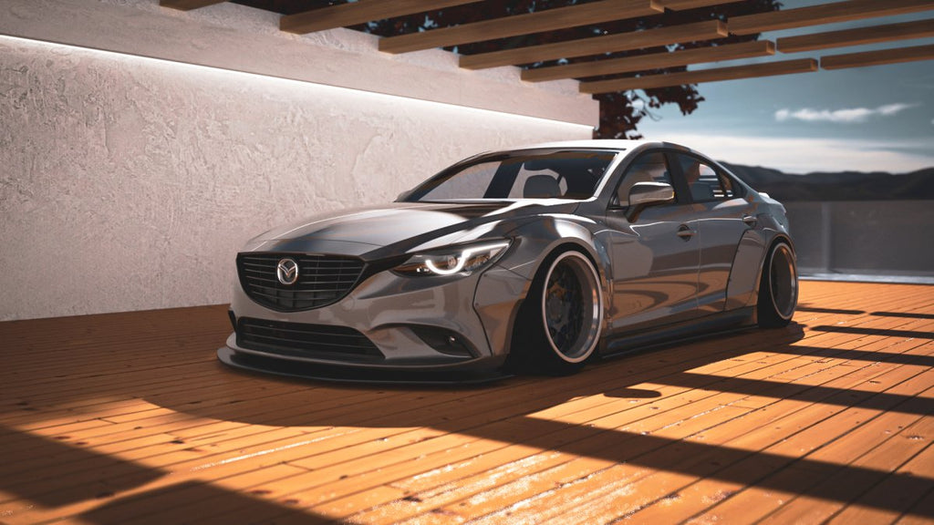 ROBOT CRAFTSMAN Mazda 6 Front Bumper & Front Lip Splitter 2014-2017 FRP Carbon  Fiber – Performance SpeedShop