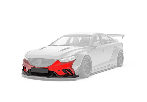 ROBOT CRAFTSMAN Mazda 6 Front Bumper & Front Lip Splitter 2014-2017 FRP Carbon Fiber - Performance SpeedShop