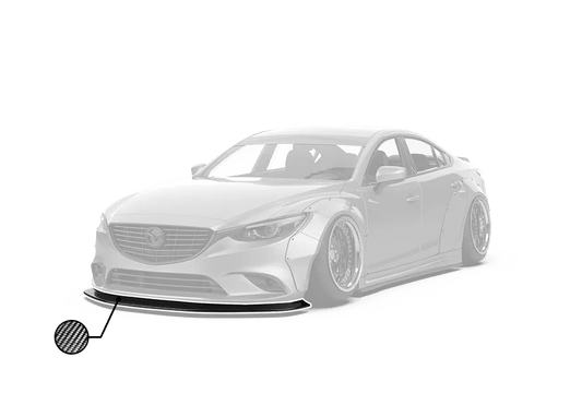 ROBOT CRAFTSMAN Mazda 6 Front Lip Splitter for OEM Bumper 2014-2019 FRP Carbon Fiber - Performance SpeedShop