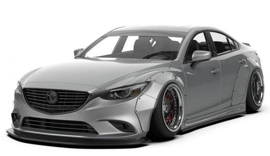 Mazda6 Sport Grand Touring Singature Carbon Edition 2014 2015 2016 2017 2018 2019 with Aftermarket Parts - For OEM Bumper Front Lip Carbon Fiber / FRP from Robot Craftsman
