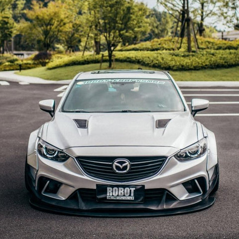 Mazda6 Sport Grand Touring Singature Carbon Edition 2014 2015 2016 2017 with Aftermarket Parts - Hood Bonnet Carbon Fiber / FRP from Robot Craftsman