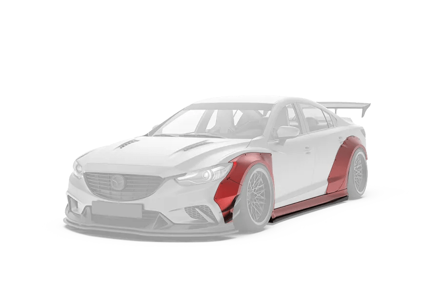 ROBOT CRAFTSMAN Mazda 6 Widebody Side Skirts & Wheel Arches Fender Flares 2014-2017 - Performance SpeedShop
