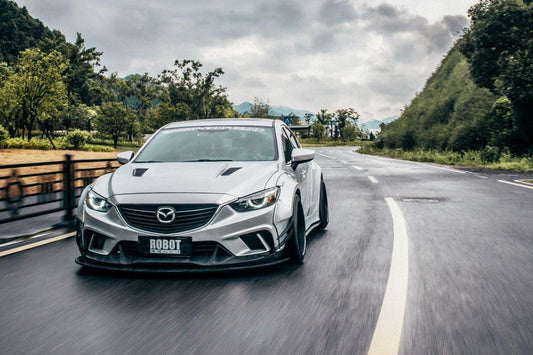 Mazda Mazda6 Sport Grand Touring Singature Carbon Edition & Sport Grand Touring Singature Carbon Edition 2014-2022 (suitable to be installed with ROBOT CRAFTASTMAN widebody kit) with Aftermarket Parts - Widebody Wheel Arches & Side Skirts & Side Skirts Extensions Carbon Fiber / FRP from Robot Craftsman