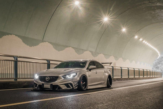 Mazda Mazda6 Sport Grand Touring Singature Carbon Edition & Sport Grand Touring Singature Carbon Edition 2014-2022 (suitable to be installed with ROBOT CRAFTASTMAN widebody kit) with Aftermarket Parts - Widebody Wheel Arches & Side Skirts & Side Skirts Extensions Carbon Fiber / FRP from Robot Craftsman