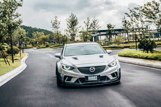 Mazda Mazda6 Sport Grand Touring Singature Carbon Edition & Sport Grand Touring Singature Carbon Edition 2014-2022 (suitable to be installed with ROBOT CRAFTASTMAN widebody kit) with Aftermarket Parts - Widebody Wheel Arches & Side Skirts & Side Skirts Extensions Carbon Fiber / FRP from Robot Craftsman