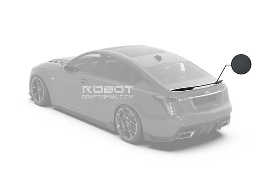 Cadillac CT5 CT5-V Blackwing Sport Premium Luxury Base 2020 2021 2022 2023 2024 with Aftermarket Parts - "PRISM" Rear Ducktail Spoiler Carbon Fiber / FRP from Robot Craftsman