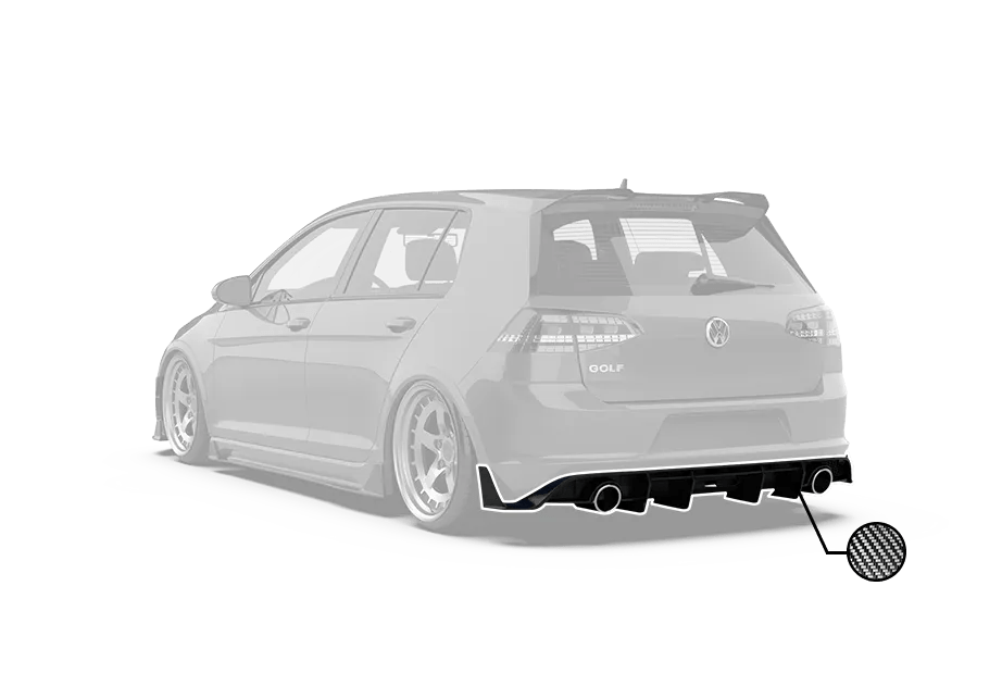 ROBOT CRAFTSMAN Rear Diffuser For Volkswagen Golf MK7.5 - Performance SpeedShop