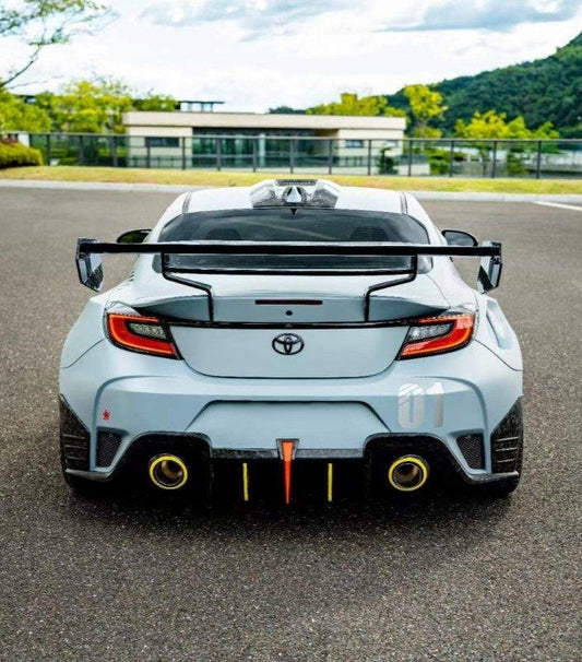 Subaru BRZ ZD8 2020 2021 2022 2023 2024 & Toyota GR86 ZN8 2020 2021 2022 2023 2024 with Aftermarket Parts - "SHINING" Widebody Rear Bumper & Diffuser Carbon Fiber / FRP from Robot Craftsman
