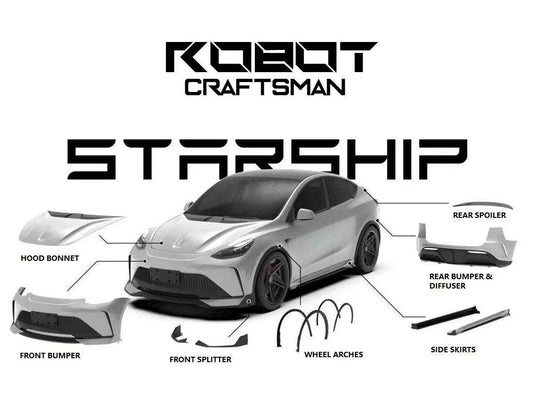 ROBOT CRAFTSMAN "STARSHIP" Full Body Kit For Tesla Model Y / Performance - Performance SpeedShop