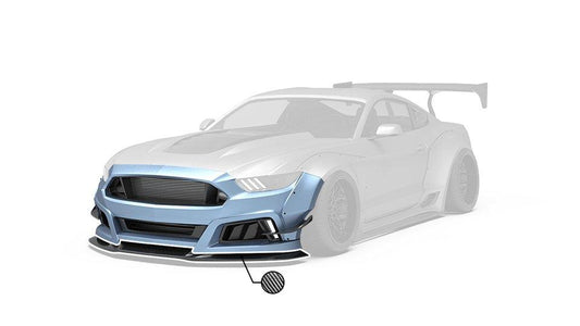 Ford Mustang Ecoboost V6 GT S550.1 2015 2016 2017 & Mustang Ecoboost V6 GT March1 Bullitt S550.1 S550.2 2015 2016 2017 2018 2019 2020 2021 2022 2023 & Mustang Ecoboost V6 GT March1 Bullitt S550.2 2018 2019 2020 2021 2022 2023 with Aftermarket Parts - STORM Widebody Front Bumper & Lip & Replacement Front Lip Only Carbon Fiber/FRP from Robot Craftsman