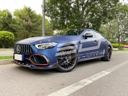 SD Carbon B Style Pre-preg Carbon Fiber Front Lip Splitter for Mercedes Benz AMG GT50 GT53 4 Door X290 2019-ON - Performance SpeedShop