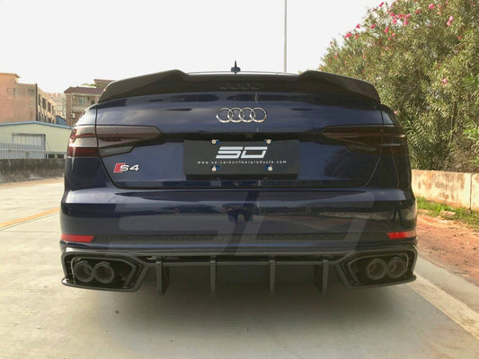 SD Carbon Carbon Fiber Ducktail Rear Spoiler For Audi A4 S4 2017-ON B9 B9.5 - Performance SpeedShop