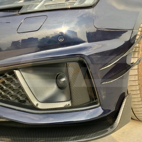 SD Carbon Carbon Fiber Fog Light Cover For Audi A4 S4 2020-ON B9.5 - Performance SpeedShop