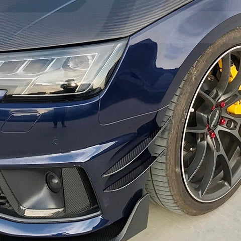 SD Carbon Carbon Fiber Front Bumper Canards For Audi A4 S4 2020-ON B9.5 - Performance SpeedShop