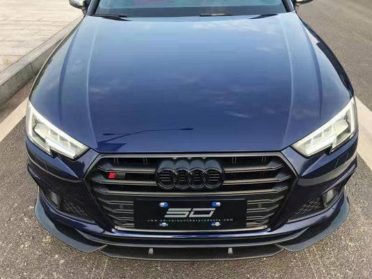 SD Carbon Carbon Fiber Front Lip For Audi A4 S-Line & S4 2019-ON B9 B9.5 - Performance SpeedShop