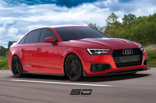 SD Carbon Carbon Fiber Front Lip For Audi A4 S-Line & S4 2019-ON B9 B9.5 - Performance SpeedShop