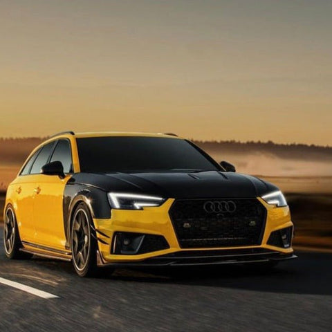 SD Carbon Carbon Fiber Front Lip For Audi A4 S-Line & S4 2019-ON B9 B9.5 - Performance SpeedShop