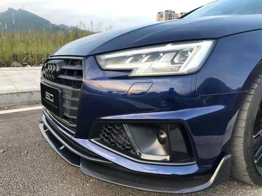 SD Carbon Carbon Fiber Front Lip For Audi A4 S-Line & S4 2019-ON B9 B9.5 - Performance SpeedShop