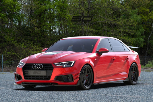 SD Carbon Carbon Fiber Front Lip For Audi A4 S-Line & S4 2019-ON B9 B9.5 - Performance SpeedShop