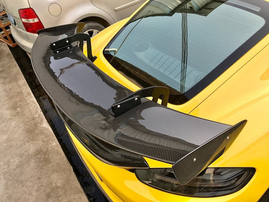 SD Carbon Club Sport Style DRY Carbon Fiber Rear Spoiler Wing For Porsche 718 Cayman Boxster - Performance SpeedShop