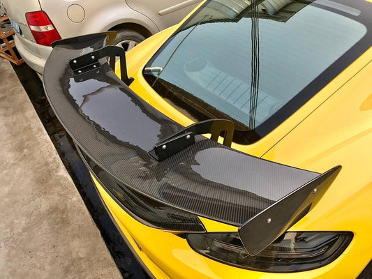 SD Carbon Club Sport Style DRY Carbon Fiber Rear Spoiler Wing For Porsche 718 Cayman Boxster - Performance SpeedShop