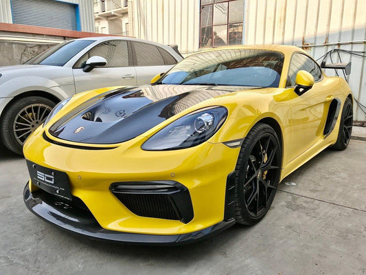 SD Carbon Design DRY Carbon Fiber Hood Bonnet For Porsche 911 991 / 718 Cayman Boxster - Performance SpeedShop