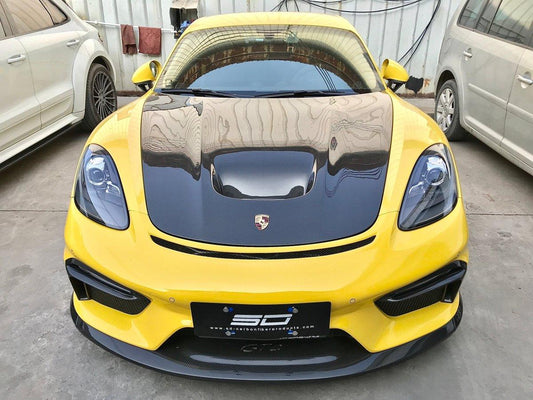 SD Carbon Design DRY Carbon Fiber Hood Bonnet For Porsche 911 991 / 718 Cayman Boxster - Performance SpeedShop