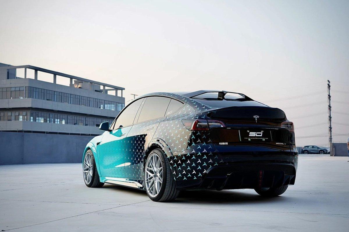 Model Y Performance Rear Spoiler Tesla Model Y Performance Rear Trunk Spoiler - Carbon Fiber ...