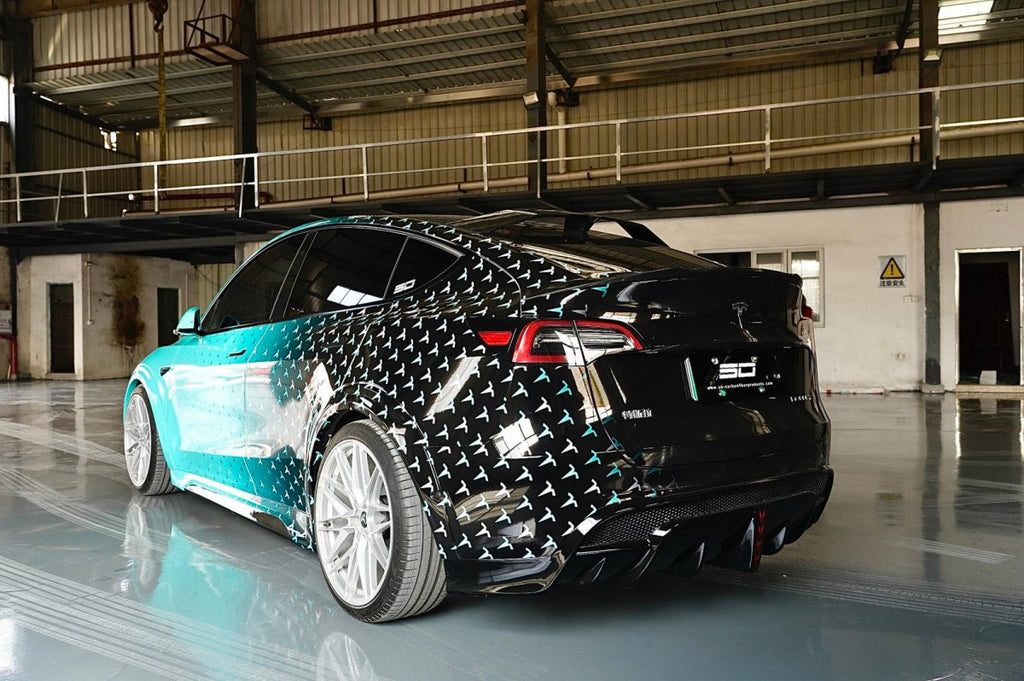 SD Carbon Fiber Rear Trunk Spoiler For Tesla Model Y / Performance - Performance SpeedShop