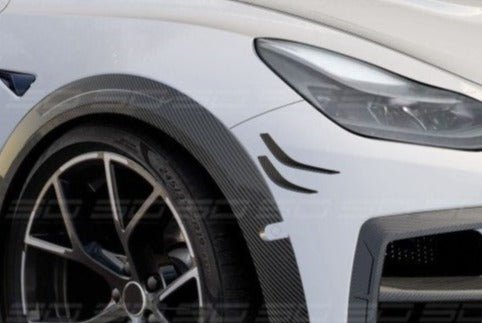 SD Carbon Front Bumper Canards For Tesla Model Y / Performance - Performance SpeedShop