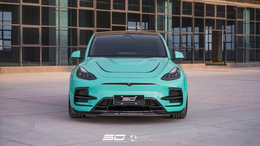 SD Carbon Front Bumper & Lip For Tesla Model Y / Performance - Performance SpeedShop