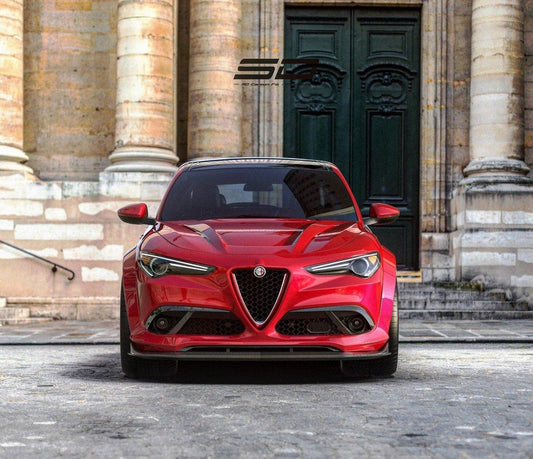 SD Carbon Pre-preg Carbon Fiber Hood Bonnet For Alfa Romeo Stelvio - Performance SpeedShop