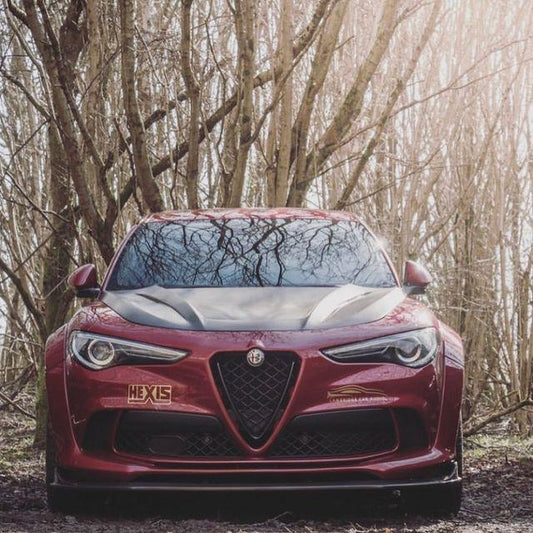 SD Carbon Pre-preg Carbon Fiber Hood Bonnet For Alfa Romeo Stelvio - Performance SpeedShop