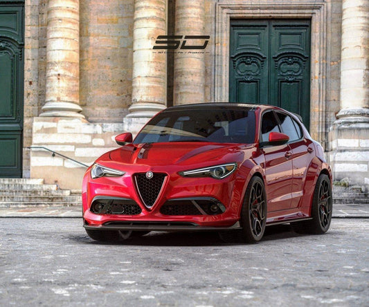 SD Carbon Pre-preg Carbon Fiber Hood Bonnet For Alfa Romeo Stelvio - Performance SpeedShop