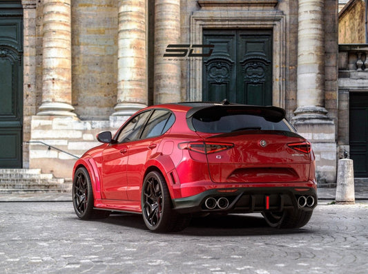 SD Carbon Pre-preg Carbon Fiber Rear Roof Spoiler For Alfa Romeo Stelvio - Performance SpeedShop