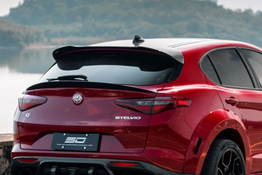 SD Carbon Pre-preg Carbon Fiber Rear Roof Spoiler For Alfa Romeo Stelvio - Performance SpeedShop