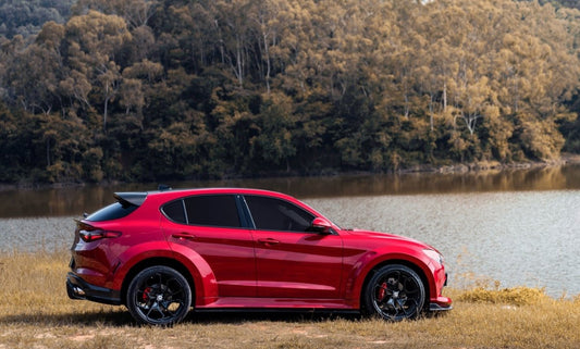 SD Carbon Pre-preg Carbon Fiber Rear Roof Spoiler For Alfa Romeo Stelvio - Performance SpeedShop