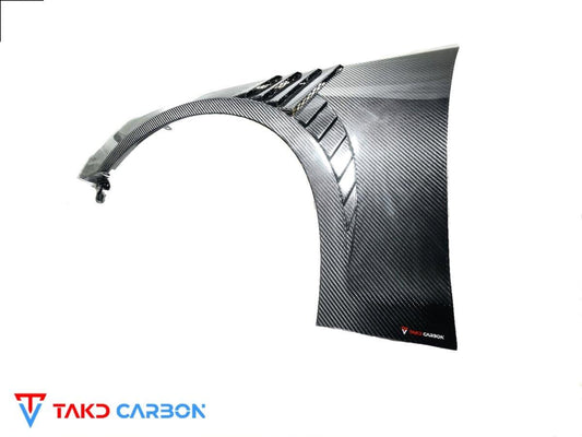 Audi S4 A4 B9.5 2020-ON with Aftermarket Parts - Front Canards Pre-preg Carbon Fiber from TAKD Carbon
