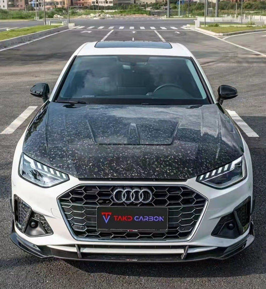 TAKD Carbon Carbon Fiber Hood Bonnet Ver.1 for Audi A4 & S4 2017-ON B9 B9.5 - Performance SpeedShop