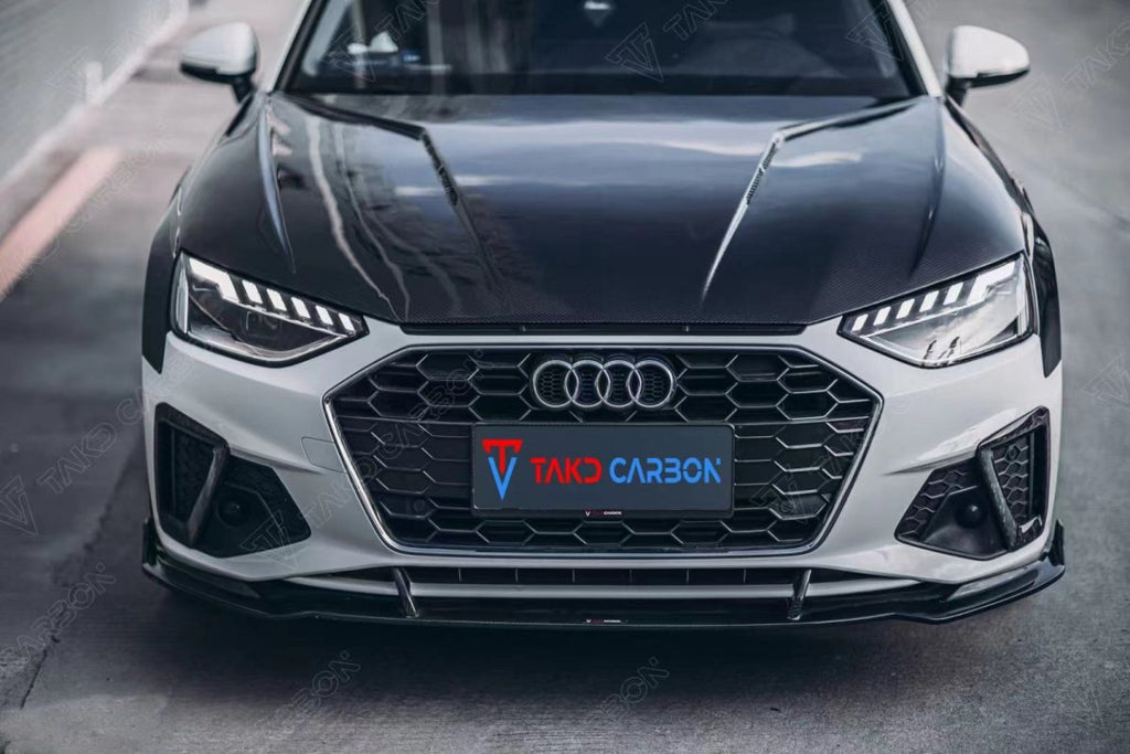 TAKD Carbon Carbon Fiber Hood Bonnet Ver.2 for Audi A4 & S4 2017-ON B9 B9.5 - Performance SpeedShop