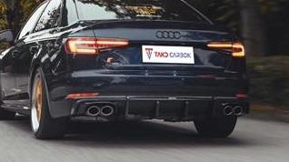 TAKD Carbon Carbon Fiber Rear Diffuser Ver.1 for Audi A4 S-Line & S4 2017-2019 B9 - Performance SpeedShop