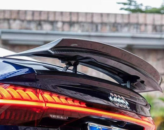 Audi S7 A7 C8 2019 2020 2021 2022 2023 2024 with Aftermarket Parts - Rear Spoiler Pre-preg Carbon Fiber from TAKD Carbon