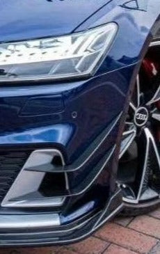 TAKD Carbon Dry Carbon Fiber Front Bumper Canards for Audi A7 S-Line & S7 C8 2018-ON - Performance SpeedShop