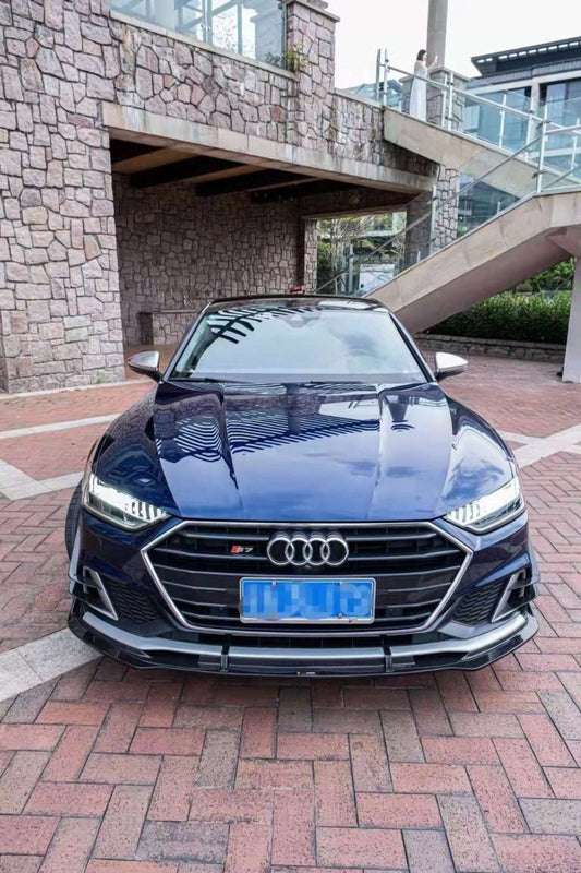 Audi S7 A7 (with s-line bumper) C8 2019 2020 2021 2022 2023 2024 with Aftermarket Parts - Front Canards Carbon Fiber from TAKD Carbon