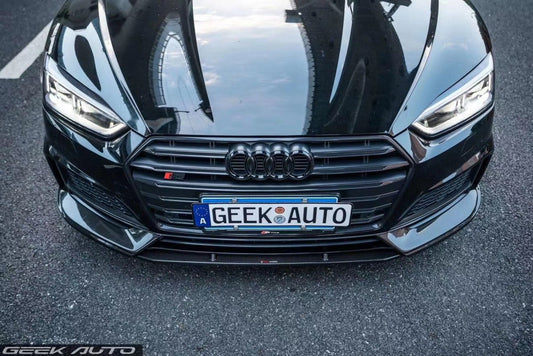 Audi S5 A5 S-line (with s-line bumper) B9 2017-2019 with Aftermarket Parts - Front Lip Pre-preg Carbon Fiber from TAKD Carbon