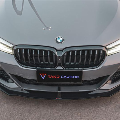 TAKD Carbon Dry Carbon Fiber Front Lip for BMW 5 Series G30 2021- ON Facelift - Performance SpeedShop