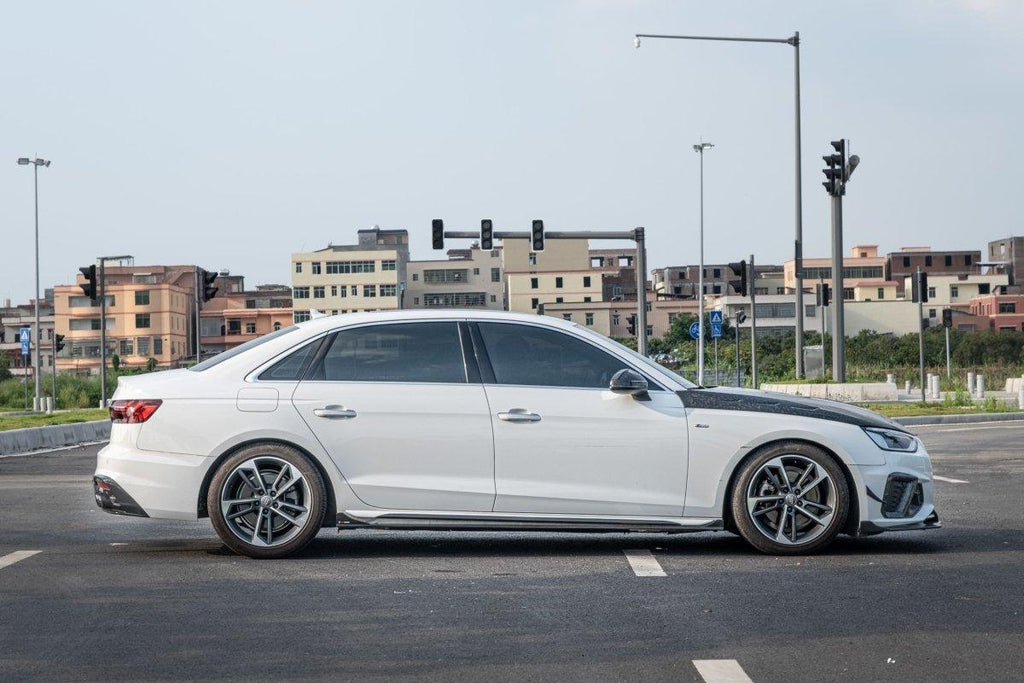 TAKD Carbon Dry Carbon Fiber Front Lip Splitter For Audi S4 & A4 S-Line B9.5 2020-ON - Performance SpeedShop