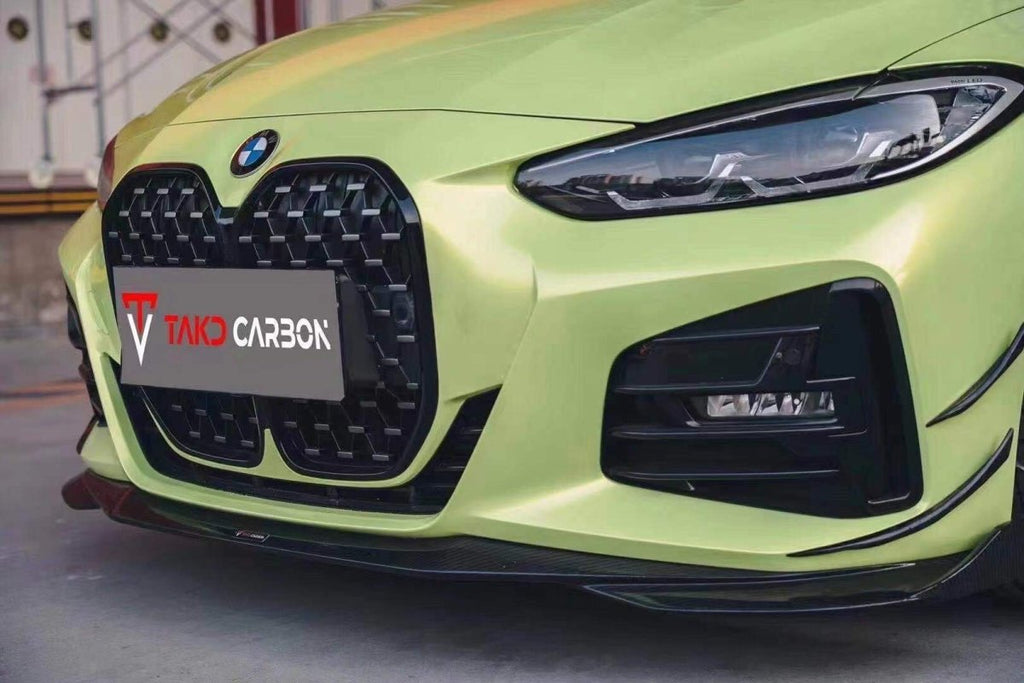 TAKD Carbon Dry Carbon Fiber Front Lip Splitter for BMW 4 Series G22 G23 430i M440i 2020-ON - Performance SpeedShop